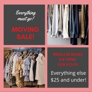 Moving Sale and Reseller boxes!